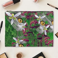 Illustrations Color Cat Flower Abstract Textures Cosmetic Bag (xl) by anzea