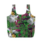 Illustrations Color Cat Flower Abstract Textures Full Print Recycle Bag (M) Front