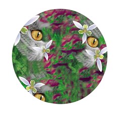 Illustrations Color Cat Flower Abstract Textures Mini Round Pill Box