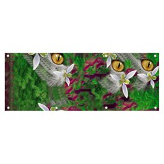 Illustrations Color Cat Flower Abstract Textures Banner And Sign 8  X 3 