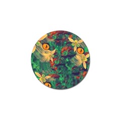 Illustrations Color Cat Flower Abstract Textures Orange Golf Ball Marker (4 Pack) by anzea