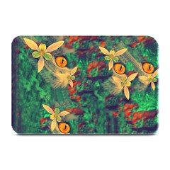 Illustrations Color Cat Flower Abstract Textures Orange Plate Mats by anzea