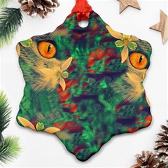 Illustrations Color Cat Flower Abstract Textures Orange Ornament (snowflake)