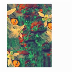 Illustrations Color Cat Flower Abstract Textures Orange Large Garden Flag (two Sides)