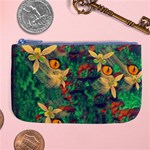 Illustrations Color Cat Flower Abstract Textures Orange Large Coin Purse Front