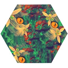 Illustrations Color Cat Flower Abstract Textures Orange Wooden Puzzle Hexagon