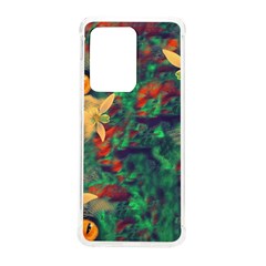 Illustrations Color Cat Flower Abstract Textures Orange Samsung Galaxy S20 Ultra 6 9 Inch Tpu Uv Case