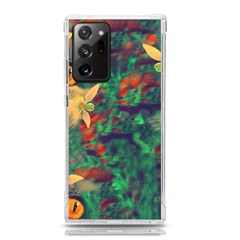 Illustrations Color Cat Flower Abstract Textures Orange Samsung Galaxy Note 20 Ultra Tpu Uv Case by anzea