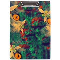 Illustrations Color Cat Flower Abstract Textures Orange A4 Acrylic Clipboard