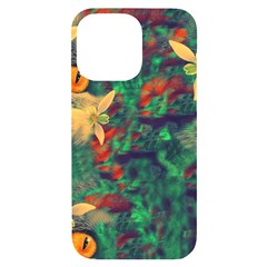 Illustrations Color Cat Flower Abstract Textures Orange Iphone 14 Pro Max Black Uv Print Case