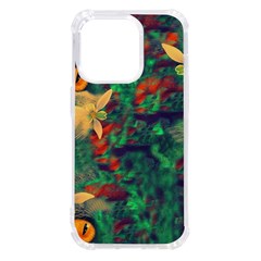 Illustrations Color Cat Flower Abstract Textures Orange Iphone 14 Pro Tpu Uv Print Case