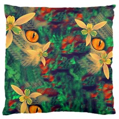 Illustrations Color Cat Flower Abstract Textures Orange 16  Baby Flannel Cushion Case (two Sides)