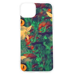 Illustrations Color Cat Flower Abstract Textures Orange Iphone 15 Pro Tpu Uv Print Case