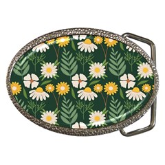 Flower Green Pattern Floral Belt Buckles