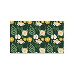 Flower Green Pattern Floral Sticker Rectangular (100 pack) Front