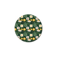 Flower Green Pattern Floral Golf Ball Marker (4 Pack) by anzea