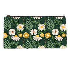 Flower Green Pattern Floral Pencil Case