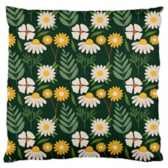 Flower Green Pattern Floral Standard Premium Plush Fleece Cushion Case (two Sides) by anzea