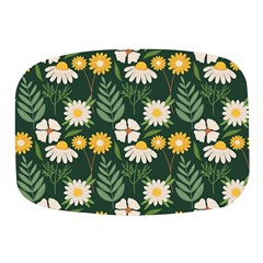 Flower Green Pattern Floral Mini Square Pill Box