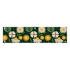 Flower Green Pattern Floral Banner And Sign 4  X 1 