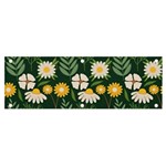 Flower Green Pattern Floral Banner and Sign 6  x 2  Front