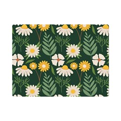 Flower Green Pattern Floral Premium Plush Fleece Blanket (mini)