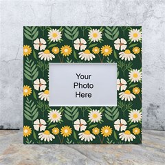 Flower Green Pattern Floral White Box Photo Frame 4  X 6  by anzea