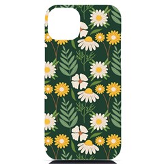 Flower Green Pattern Floral Iphone 14 Plus Black Uv Print Case by anzea