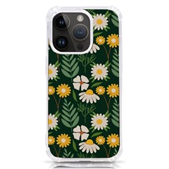 Flower Green Pattern Floral Iphone 14 Pro Tpu Uv Print Case by anzea