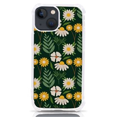 Flower Green Pattern Floral Iphone 13 Mini Tpu Uv Print Case by anzea