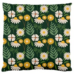 Flower Green Pattern Floral 16  Baby Flannel Cushion Case (two Sides)