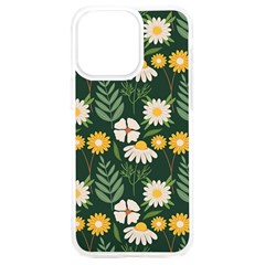 Flower Green Pattern Floral Iphone 15 Plus Tpu Uv Print Case by anzea