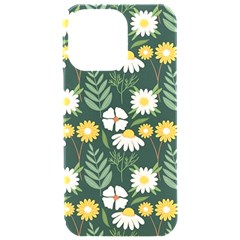 Flower Green Pattern Floral Iphone 15 Pro Max Black Uv Print Pc Hardshell Case