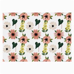 Flower White Pattern Floral Large Glasses Cloth by anzea