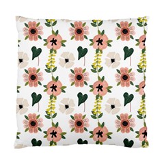 Flower White Pattern Floral Standard Cushion Case (two Sides) by anzea