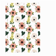 Flower White Pattern Floral Large Garden Flag (two Sides) by anzea