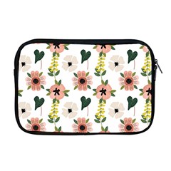 Flower White Pattern Floral Apple Macbook Pro 17  Zipper Case