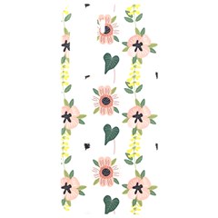 Flower White Pattern Floral Samsung Galaxy S24 Plus 6.7 Inch Black TPU UV Case