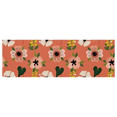 Flower Pink Brown Pattern Floral Banner And Sign 9  X 3  by anzea