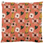 Flower Pink Brown Pattern Floral 16  Baby Flannel Cushion Case (Two Sides) Front