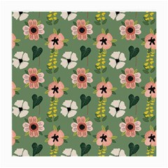 Flower Green Pink Pattern Floral Medium Glasses Cloth by anzea