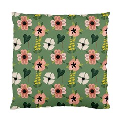 Flower Green Pink Pattern Floral Standard Cushion Case (two Sides) by anzea