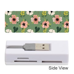 Flower Green Pink Pattern Floral Memory Card Reader (stick) by anzea