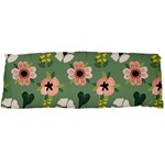 Flower Green Pink Pattern Floral Body Pillow Case Dakimakura (Two Sides) Front