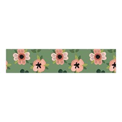 Flower Green Pink Pattern Floral Velvet Scrunchie