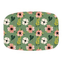 Flower Green Pink Pattern Floral Mini Square Pill Box by anzea