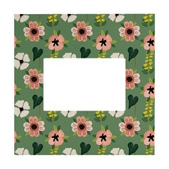 Flower Green Pink Pattern Floral White Box Photo Frame 4  X 6 