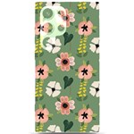 Flower Green Pink Pattern Floral Samsung Galaxy S24 Ultra 6.9 Inch Black TPU UV Case Front