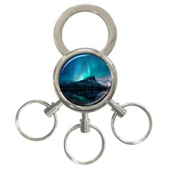 Aurora Borealis Mountain Reflection 3-ring Key Chain by Grandong