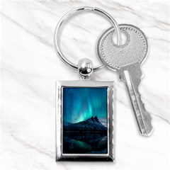 Aurora Borealis Mountain Reflection Key Chain (rectangle) by Grandong